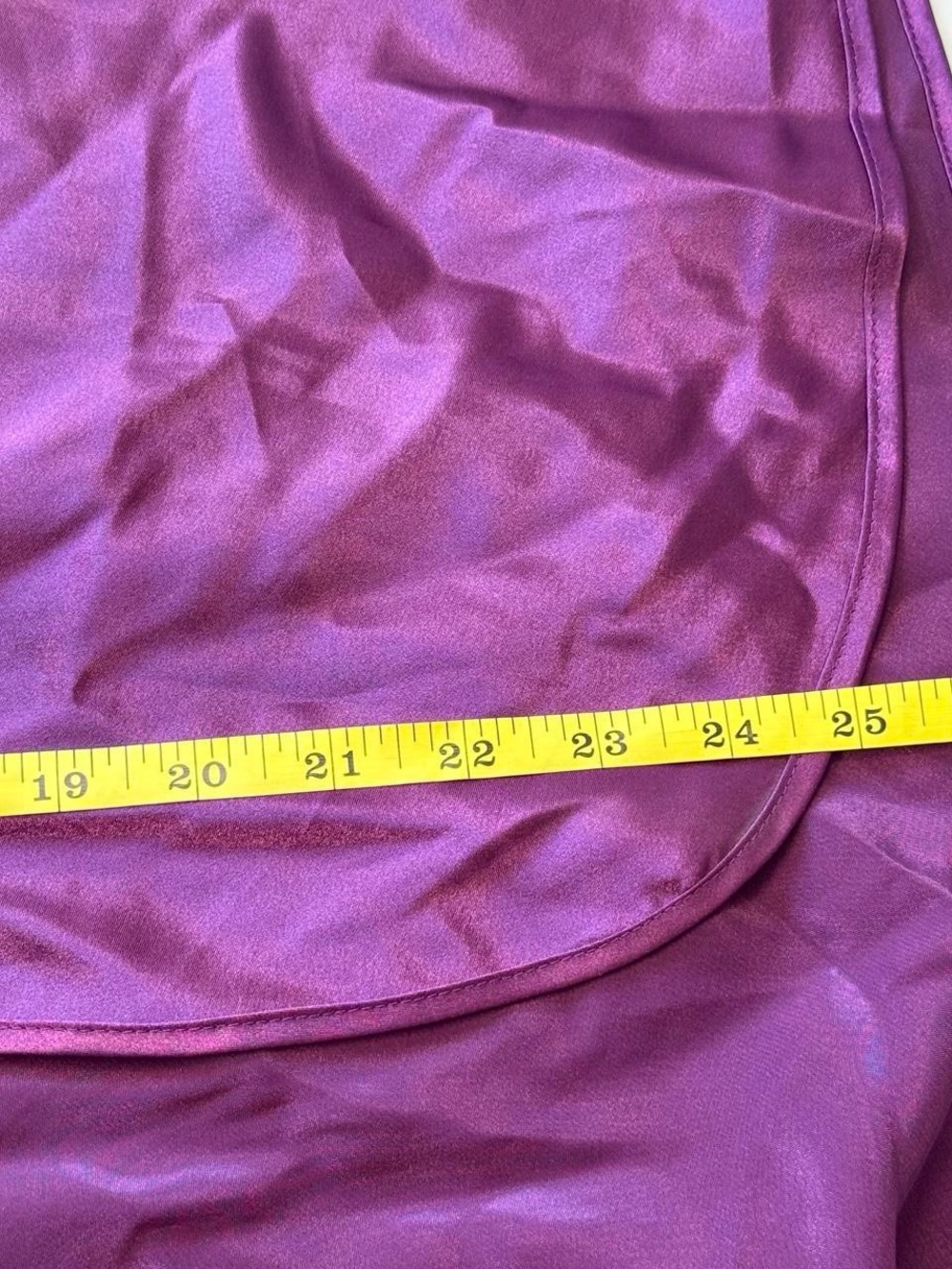 Vintage Deadstock Victoria's Secret Plum Purple Satin Lace Slip Dress - Picture 8 of 8